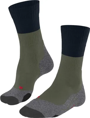 Produktbild von FALKE Herren Socken - Trekking Socken TK2, Polsterung, Merino-Wollmix Grün/Grau (Herb) 42-43