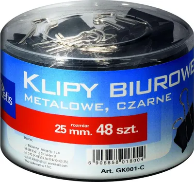 Zdjęcie produktu dla Klipy 19Mm 40Szt. Tuba Gk001-B 7991