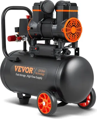 Obrázek produktu pro Vzduchový kompresor 4,8 galonu 900 W 2,2 CFM při 90 PSI 70 dB ultra tichý bezolejový