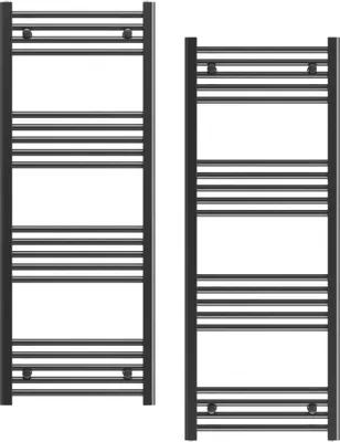 Obrázek produktu pro Granitan | Koupelnový radiátor Breno - 50x130 cm - černý - moderní design - flexibilní instalace