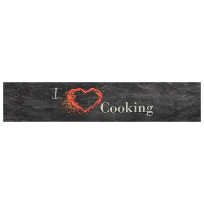 Immagine prodotto di Tappeto da Cucina Lavabile Nero Cucinare 60x300 cm Velluto
