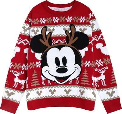 Obrázek produktu pro Disney - Dámský svetr, vánoční design NS9041 (L) (Červená)