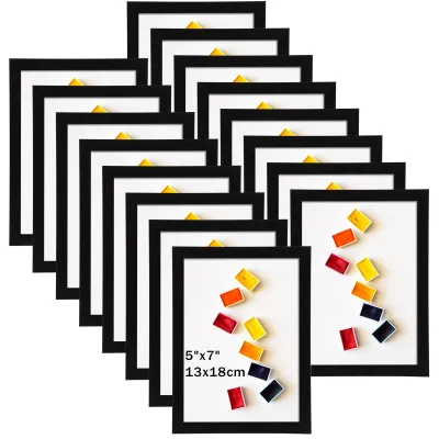 Image de Ditwis, 16 cadres photo noirs, format 13x18 cm, pour photos de 15x10 cm et autres supports