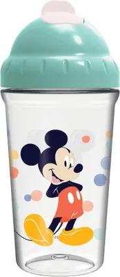 Produktbild von STOR Disney Mickey Mouse Kinderbecher mit flexiblem Strohhalm, 295 ml, BPA-frei, waschbar und wiederverwendbar