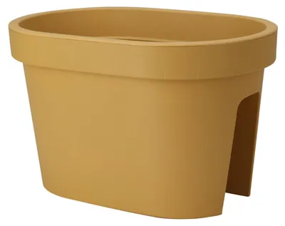 Produktbild von Balkonblumentopf/blumentopf - okergelb - 40 x 25 cm - oval - Kunststoff