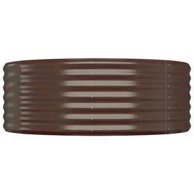 Zdjęcie produktu dla vidaXL Podwyższona grządka Stal malowana proszkowo 322x100x36 cm Brązowy - Donice i doniczki