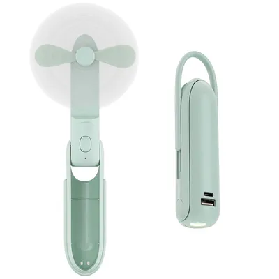 Produktbild von USB Mini Ventilator 2000mAh, leise Handventilator wiederaufladbar, 3 Geschwindigkeiten, lange Laufzeit, ideal für Sommer & Büro
