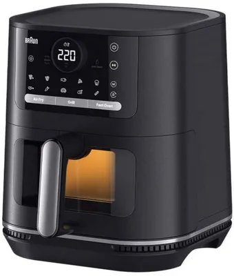Obrázok produktu pre Braun HF 5075, Teplovzdušná fritéza, Samostarný, Čierna, Šedá, Dotyk, Samostatný, Keramický