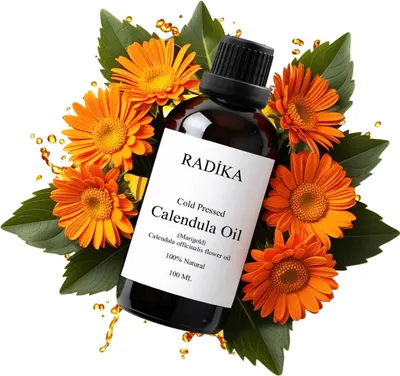 Produktbild von Calendula-Öl, Kaltgepresst, 100% Rein, BIO, natürlich, 30 ml