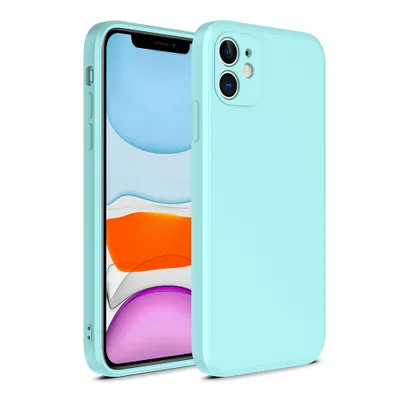 Produktbild von Smartphonica iPhone 12 Silikonhülle mit weicher Innenseite - Blau