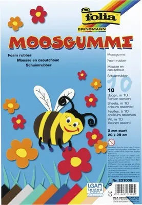 Image de Caoutchouc mousse 10 feuilles 20x29cm
