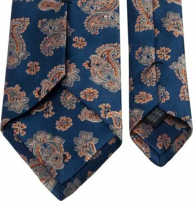 Produktbild von Herren Krawatte in Blau mit Paisley-Muster, Einheitsgröße
