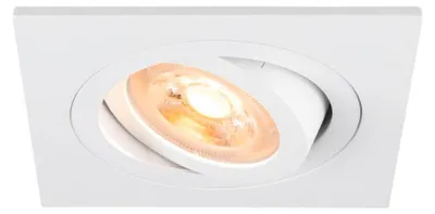Imagen del producto de SLV 1007377 - Lámpara empotrada cuadrada, modelo TRIA 75, para techo, con casquillo GU10, color blanco
