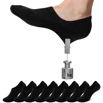 Produktbild von Falechay 8 Paar Sneaker Socken Damen 3942 Unsichtbare Socken Herren Schwarz