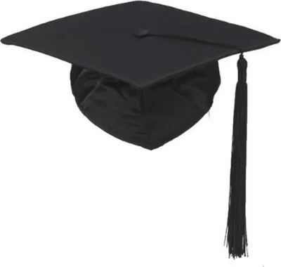 Schwarze Absolventhut mit Quaste Abitur Abschluss