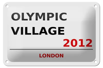 Produktbild von Blechschild London 18x12cm Olympic Village 2012