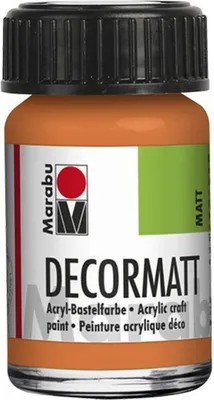 Produktbild von Decormatt Acryl - Orange 013 15 ml. Packung mit 5 Stück