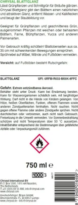 Produktbild von Chrysal Pflanzenspray Blattglanz 750 ml