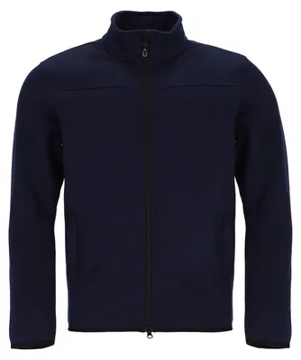 Produktbild von Blue Wave Herren Fleecejacke Nis in Strickoptik - Jacke mit Stehkragen in Marine Größe 8XL