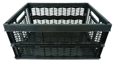 Productafbeelding van Novaliv inklapbare opbergboxen, stabiel | 2x 30 liter, zwart. Zwarte manden, boodschappendoos | Set inklapbare dozen, draagbox, opbergoplossing, boodschappenmanden, manden, opbergruimte, keuken