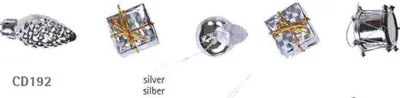 Produktbild von WEIHNACHTS POTPOURRI Baumschmuck Tischdeko. 1000ml ca 40 Teile SILBER