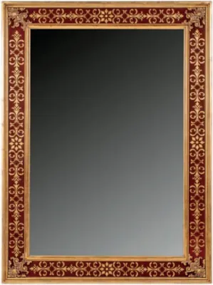Produktbild von Casa Padrino Luxus Barock Spiegel Bordeauxrot / Gold - Rechteckiger Massivholz Wandspiegel im Barockstil - Barock Möbel - Erstklassische Qualität -  Italy