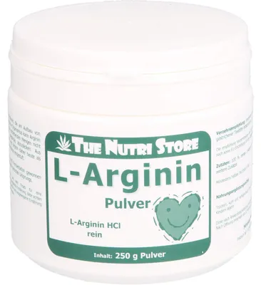Produktbild von The Nutri Store L-Arginin HCl 100 % reines Pulver, 250 g Pulver