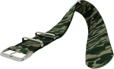 Produktbild von Minott Durchzugsband Textil Camouflage grün Metallschlaufe, Stegbreite:20mm