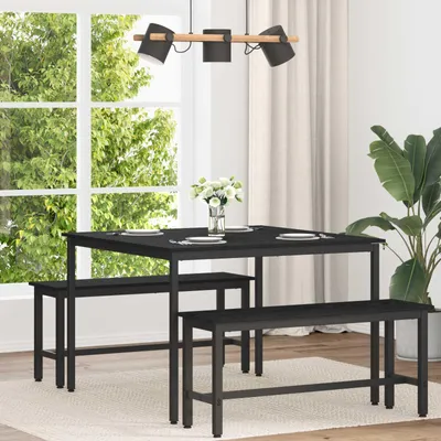 Produktbild von Maison Exclusive - Esstische 110 x 110 x 75 cm Holzwerkstoff Schwarz Eichen-Optik