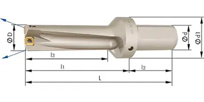 Produktbild von IHTec Vollbohrer für Wendeplatte Innenkühlung Dx3 18mm
