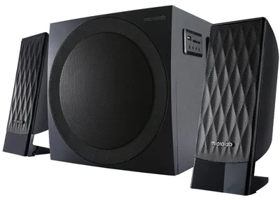 Produktbild von Microlab M-300BT, 2.1 Kanäle, 38 W, Schwarz, Holz, Drehregler, 0,3%