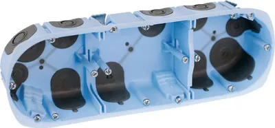 Image de BOITE ENCASTREMENT PLACO TRIPLE AIR'METIC 67 P40 Boîte d'encastrement étanche à l'air XL Air'métic 3 postes Diam. 67 prof. 40mm - EUROHM - 52066