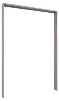 Produktbild von Passepartoutrahmen aus Holzwerkstoff für Schwebetürenschränke, 140x200x12 cm, Saharagrau, mit Kranzblende