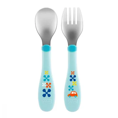 Produktbild von Chicco 00016102200000 Metal Cutlery 18M+ Baby-Besteck-Set
