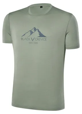 Produktbild von BLACK CREVICE - Herren Merino T-Shirt | Farbe: Shadow | Größe: XXL