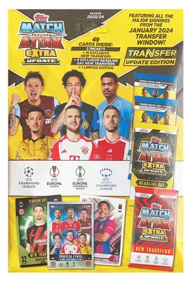 Zdjęcie produktu dla Match Attax Liga Mistrzów 2023/24 EXTRA – Karty kolekcjonerskie – 1 zestaw z aktualizacją