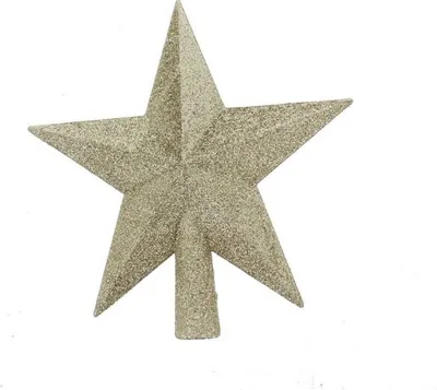 Produktbild von Christbaumspitze - Stern gold - bruchsicher - ca. 19,5 cm