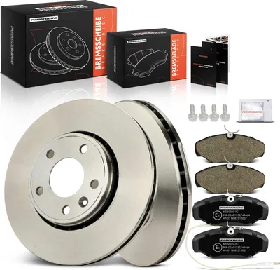 Produktbild von Frankberg 2x Bremsscheiben 4x Bremsbeläge Vorderachse für Nissan Primastar Opel Vivaro A Combi Renault Trafic II