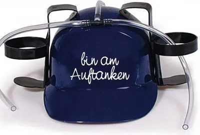 Produktbild von Trinkhelm Spaßhelm mit Print - bin am auftanken - 51622 Color - blau