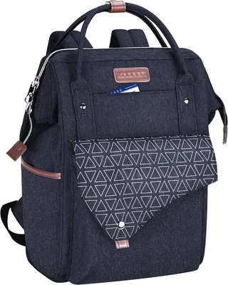 Produktbild von Stylischer Laptop-Rucksack 15,6 Zoll mit USB-Ladeanschluss – Wasserabweisender College-Rucksack für Damen und Herren