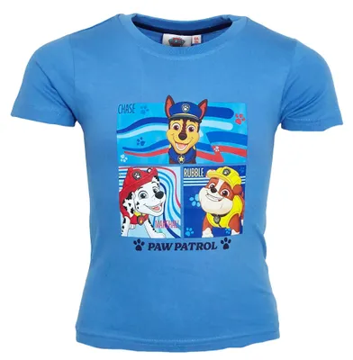 Produktbild von Paw Patrol Chase Rubble Marshall Kinder Jungen T-Shirt – Hellblau / 116