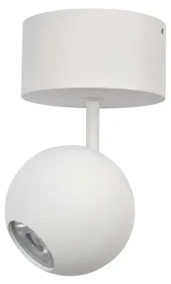 Image de Spot De Plafond Led Bora Surface 8,5 W 36° 3000 K Blanc Mat, Spot Sphérique Orientable, Rendu Des Couleurs Élevé - Beneito & Faure