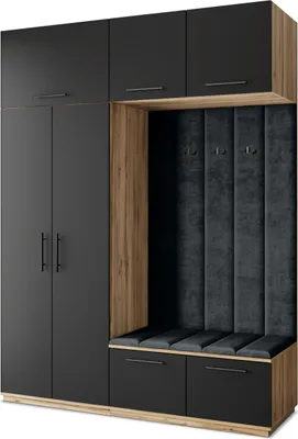 Produktbild von Masseno Garderobe-Set REMA 180/240/60 cm Modern Garderobenschrank Eiche Wotan