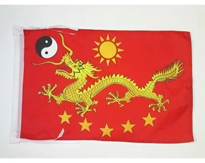Flagge Kaiserliches China Neu 45x30 cm Polyester 100D