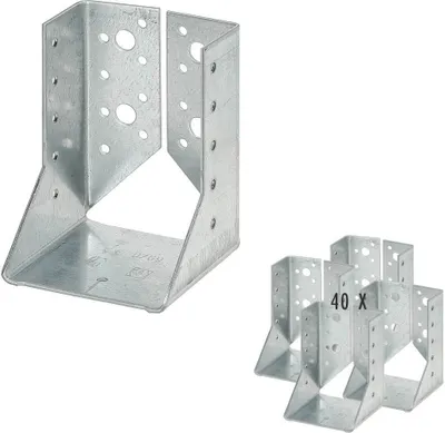 Produktbild von siwitec Balkenschuh Typ B 120 x 160 mm sendzimir verzinkt 40 Stück mit CE-Kennzeichnung