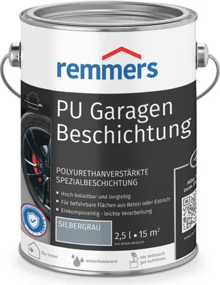 Produktbild von Remmers PolyurethanGaragenbeschichtung silbergrau 2,5 l, Beton- und Bodenfarbe
