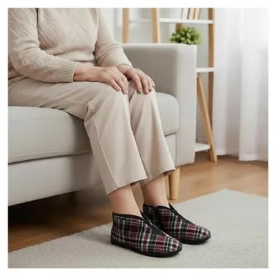 Obrázok produktu pre Dámske papuče na zips kárované Mjartan 603 K78