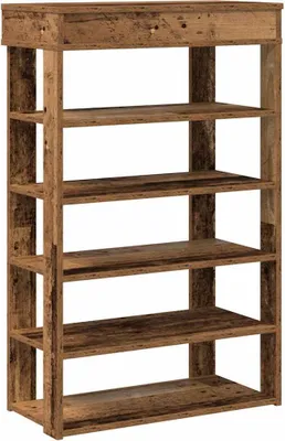 Obrázek produktu pro vidaXL Stojan na boty vzhled starého dřeva 60x30x98 cm materiál na bázi dřeva