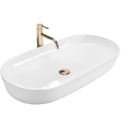 Zdjęcie produktu dla Umywalka Nablatowa REA CLEO 81 White