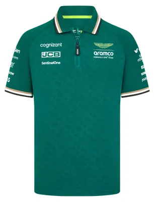 Produktbild von Aston Martin F1 Team Polohemd mit Reißverschluss 2024 Herren Grün